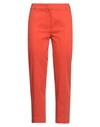 Max Mara Woman Pants Coral Size 10 Cotton, Elastane In Red