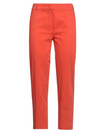 Max Mara Woman Pants Coral Size 10 Cotton, Elastane In Red