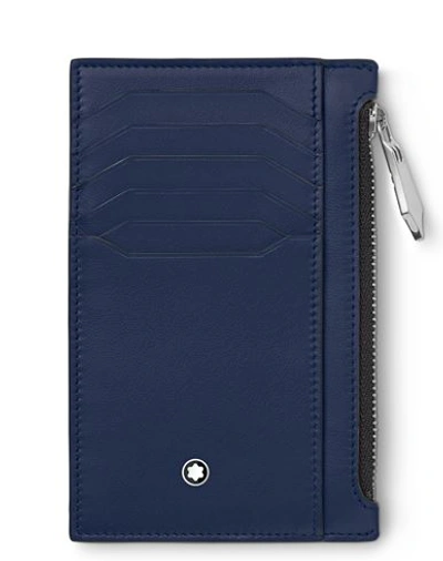 Montblanc Man Document Holder Navy Blue Size - Leather In Brown