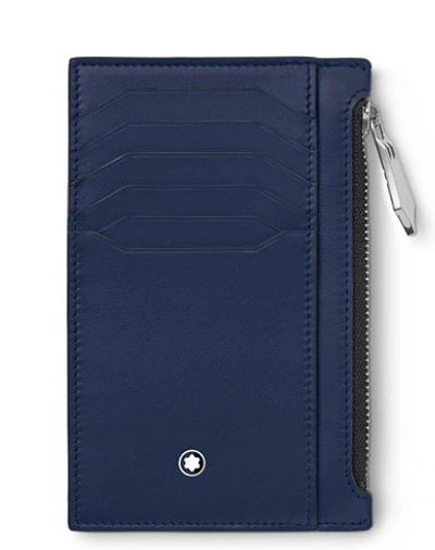 Montblanc Man Document Holder Navy Blue Size - Leather