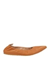Gianvito Rossi Woman Ballet Flats Tan Size 8 Soft Leather In Brown