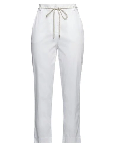 Patrizia Pepe Woman Pants White Size 8 Cotton, Polyamide, Elastane
