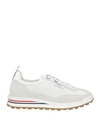 THOM BROWNE THOM BROWNE WOMAN SNEAKERS WHITE SIZE 7.5 SOFT LEATHER