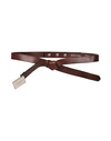 Dsquared2 Woman Belt Cocoa Size 30 Cowhide, Nickel In Brown