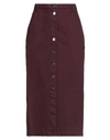 Raf Simons Woman Denim Skirt Burgundy Size 8 Cotton In Red