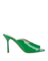 Liu •jo Woman Sandals Green Size 9 Soft Leather