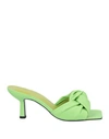 By Far Woman Sandals Green Size 9 Soft Leather