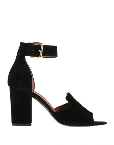 Via Roma 15 Woman Sandals Black Size 10 Soft Leather