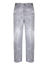 Dsquared2 Distressed Low-rise Cropped Jeans In Grey