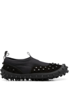 Sunnei 1000chiodi Stud-embellished Leather Sneakers In Black