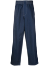 Sunnei Elastic-waistband Cotton Jeans In Blue