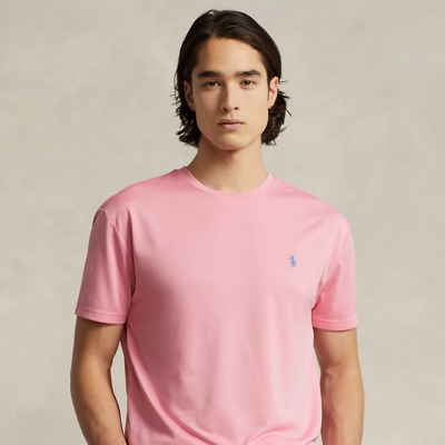 Ralph Lauren Classic Fit Performance Jersey T-shirt In Florida Pink