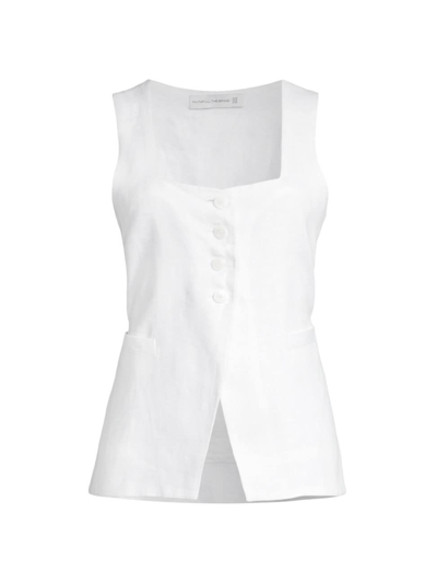 Faithfull The Brand Women's L'oasis Maya Linen Vest In White