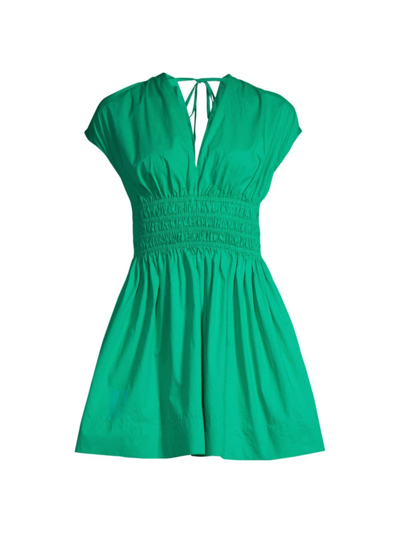 Faithfull The Brand Women's L'oasis Tia Cotton Minidress In Green