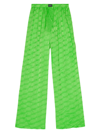 Balenciaga Women's Bb Monogram Pyjama Pants In Green