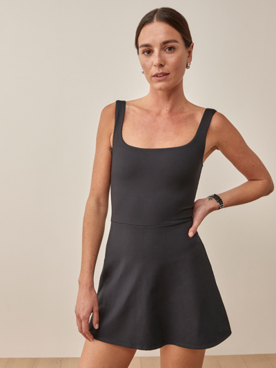 Reformation Amy Ecostretch Active Dress In Black