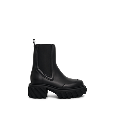Off-white Tractor Motor Chelsea Boot In Black