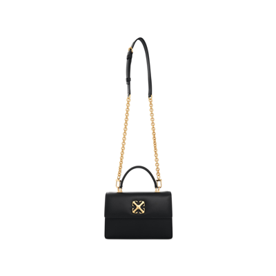 Off-white Jitney 1.4 Top Handle Bag In Black