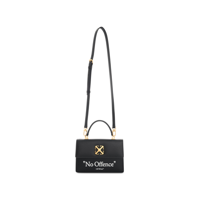 Off-white Jitney 1.4 Top Handle Quote Bag In Colour Black/white