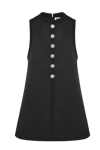 KEBURIA ZIRCON BUTTON LITTLE BLACK DRESS
