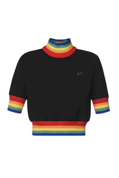 Keburia Rainbow Top In Black
