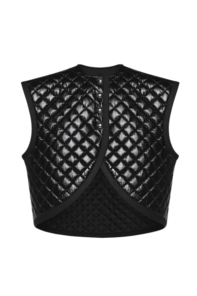 Keburia Diamond Quilted Vest In Black