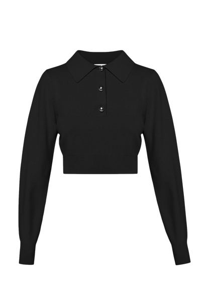 Keburia Cashmere Polo Sweater In Black