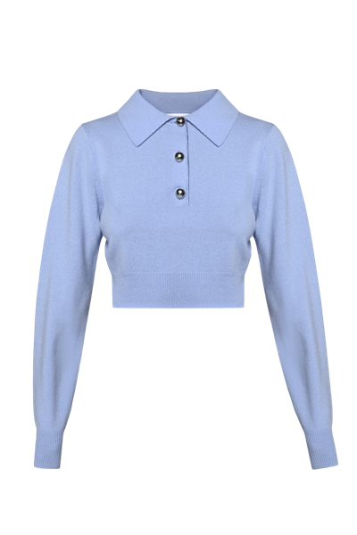Keburia Cashmere Polo Sweater In Blue