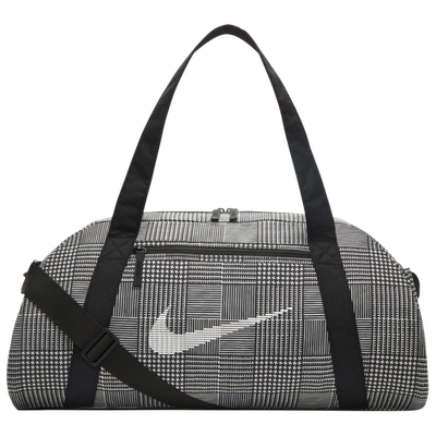 Nike Womens  Gym Club Plaid Bag In Sail/black/white