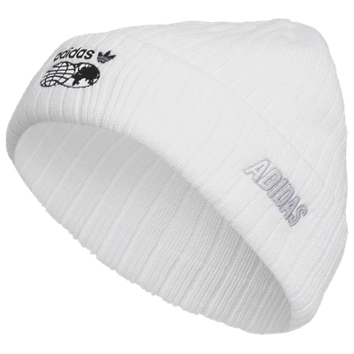 Adidas Originals Worldwide Beanie Hat In White/white