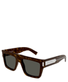 Saint Laurent Sl 628 Havana Sunglasses In Crl