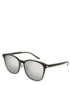 Saint Laurent Sl 199/k Slim004 Grey Grey Silver In Crl