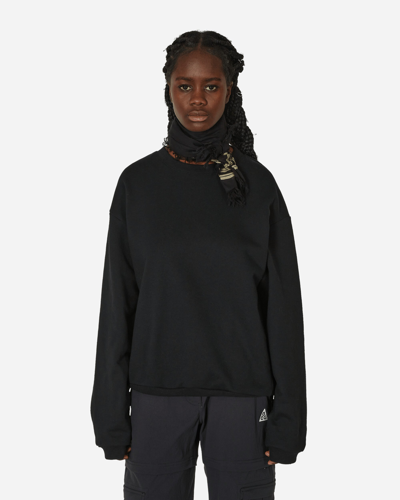 Kapital Eco Knit Crewneck Sweatshirt (profile Rainbowy Patch) In Black