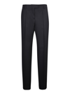 Moschino Stretch Polyester Trousers In Black