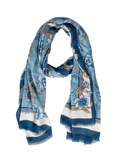 Etro Cashmere Blend Scarf In Clear Blue