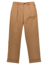 Fendi Pants With Front Pleats In Beige
