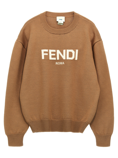 Fendi Kids'  Roma Sweater In Beige