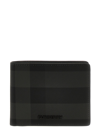 Burberry Check Coated Canvas Bifold Wallet In Black