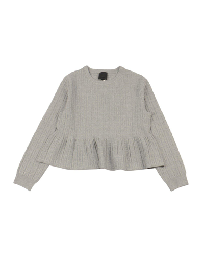 Givenchy Kids 4g Jacquard Gathered T In Grey