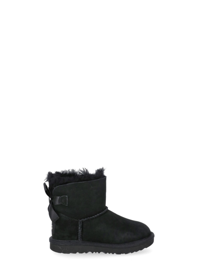 Ugg Kids' T Mini Bailey Bow Ii Boots In Black