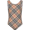 BURBERRY BEIGE SWIMSUIT FOR GIRL WITH ICONIC CHECK