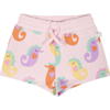 STELLA MCCARTNEY PINK SHORTS FOR BABY GIRL WITH SEAHORSE