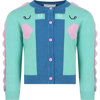 STELLA MCCARTNEY LIGHT BLUE CARDIGAN FOR GIRL WITH HEARTS