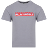 PALM ANGELS GREY T-SHIRT FOR BOY WITH LOGO