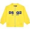 DSQUARED2 YELLOW SWEATSHIRT FOR BOY WITH LOGO