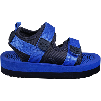 Molo Kids' Blue Sandals For Baby Boy With Logo