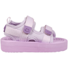 MOLO PURPLE SANDALS FOR BABY GIRL WITH LOGO