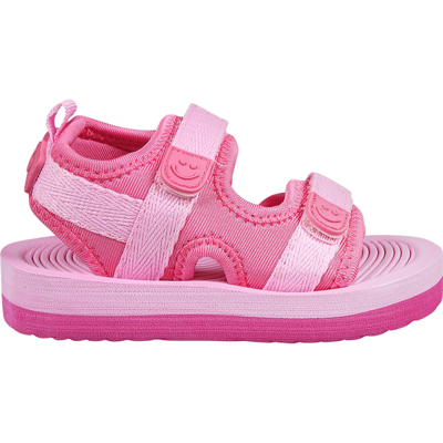 Molo Kids' Fuchsia Sandals For Baby Girl With Logo