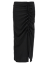 Ganni Midi Skirt With Ornamental Bows In Black