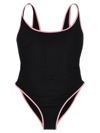 Moschino Black Polyamide Blend One-piece Swimsuit In Black